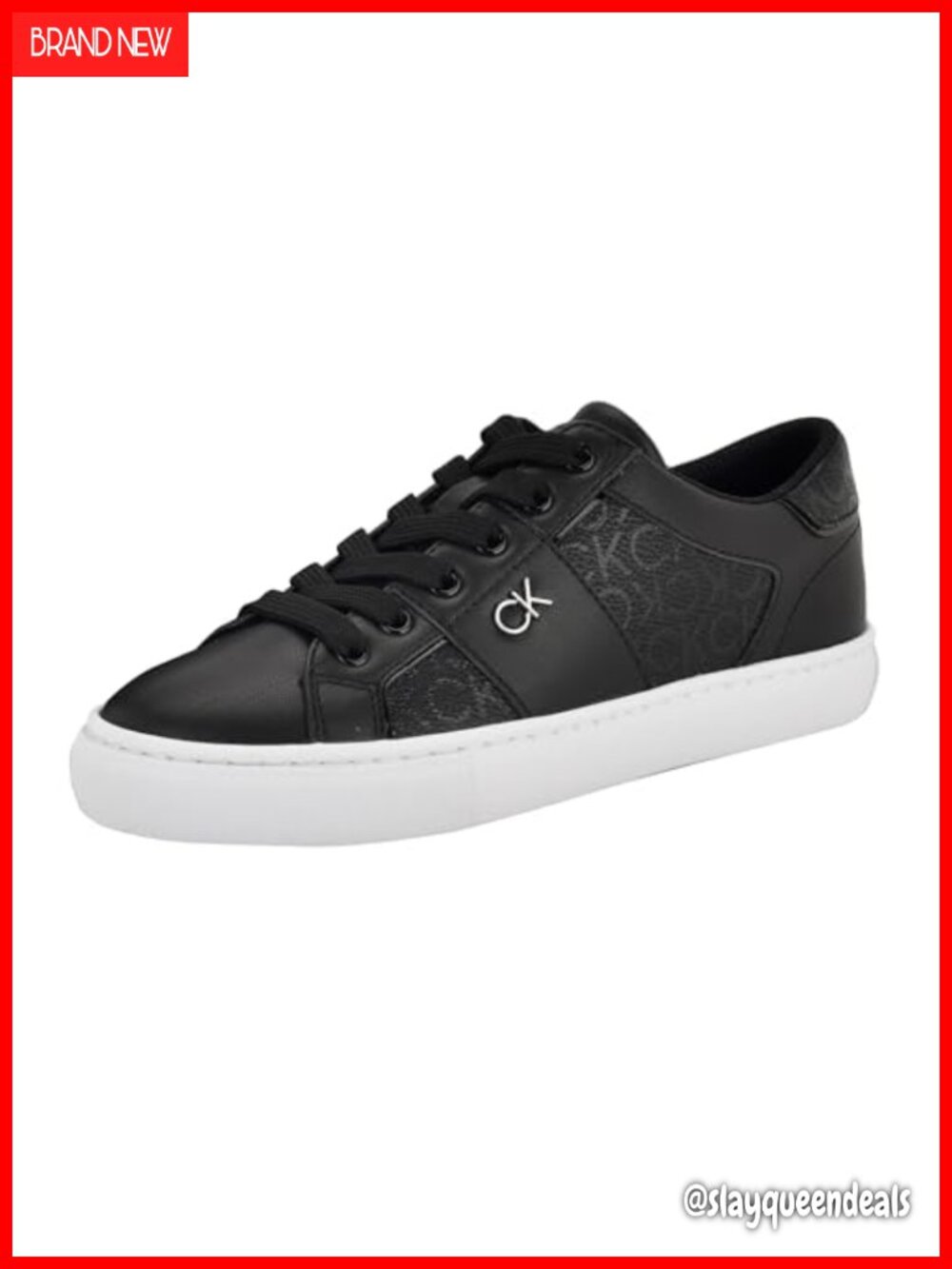 Calvin Klein Charie Casual Lace-Up Fashion Sneakers Man Made Upper